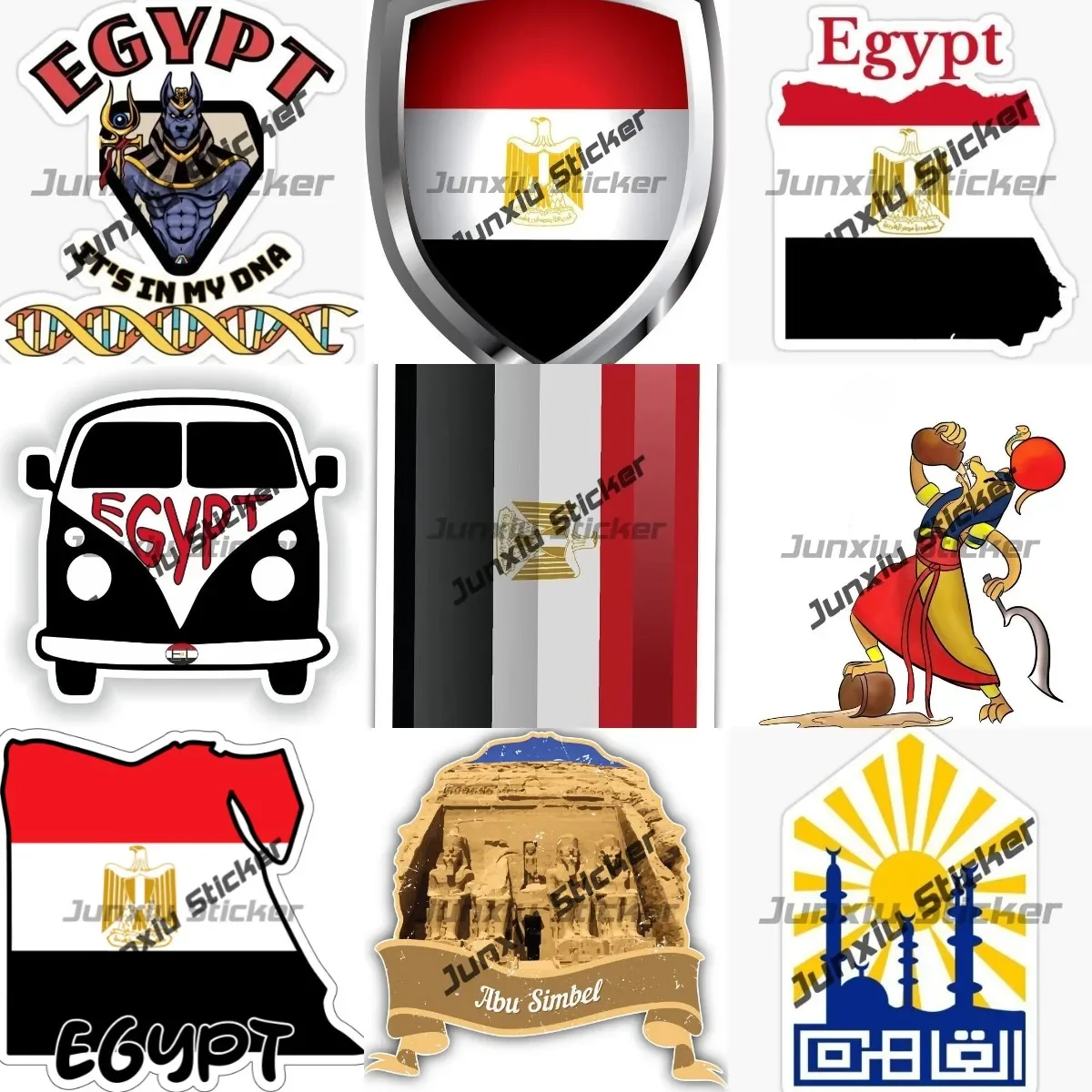 Car Accessories Egypt - Autocollant emblème de caire-égyptien, déesse égyptienne