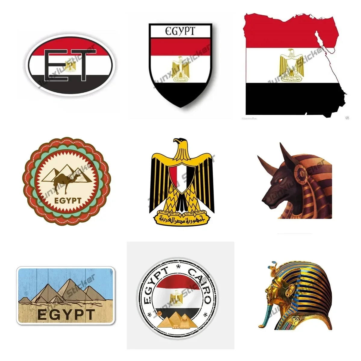 Car Accessories Egypt - Autocollant voyage Dakota ide pharaon désert