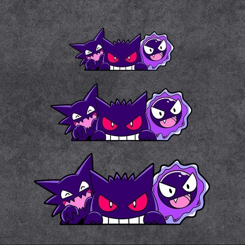Car Accessories Quotes - Adorables Autocollants d'Anime Pokémon Gengar pour