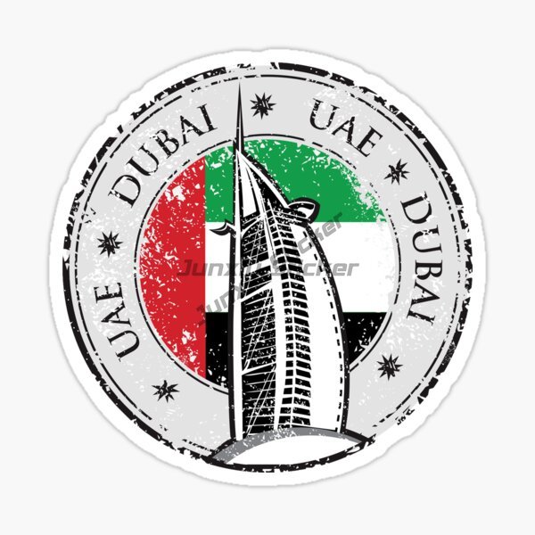 Car Accessories Uae - Autocollant circulaire drapeau national et emblème