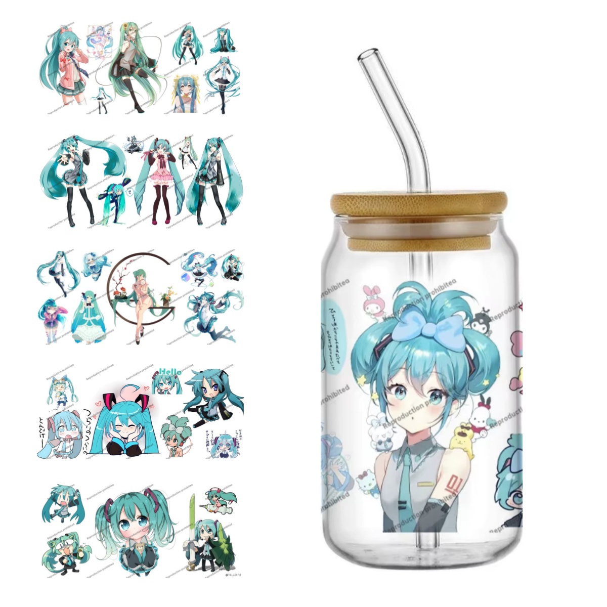 Car Accessories Quotes - Autocollants de transfert UV DTF Hatsune