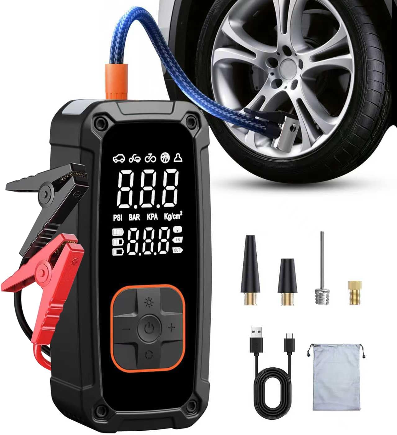 Car Portable Tire Inflator - Compresseur d'air portable pour pneus -