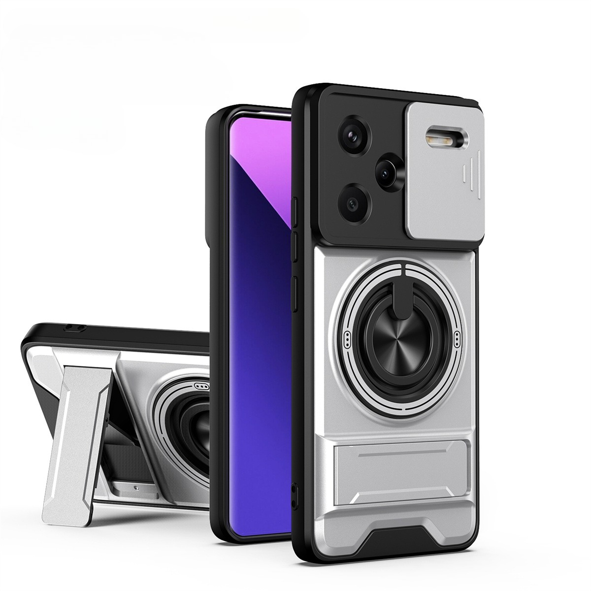 Car Phone Holder Magnetic - Coque de téléphone avec objectif coulissant