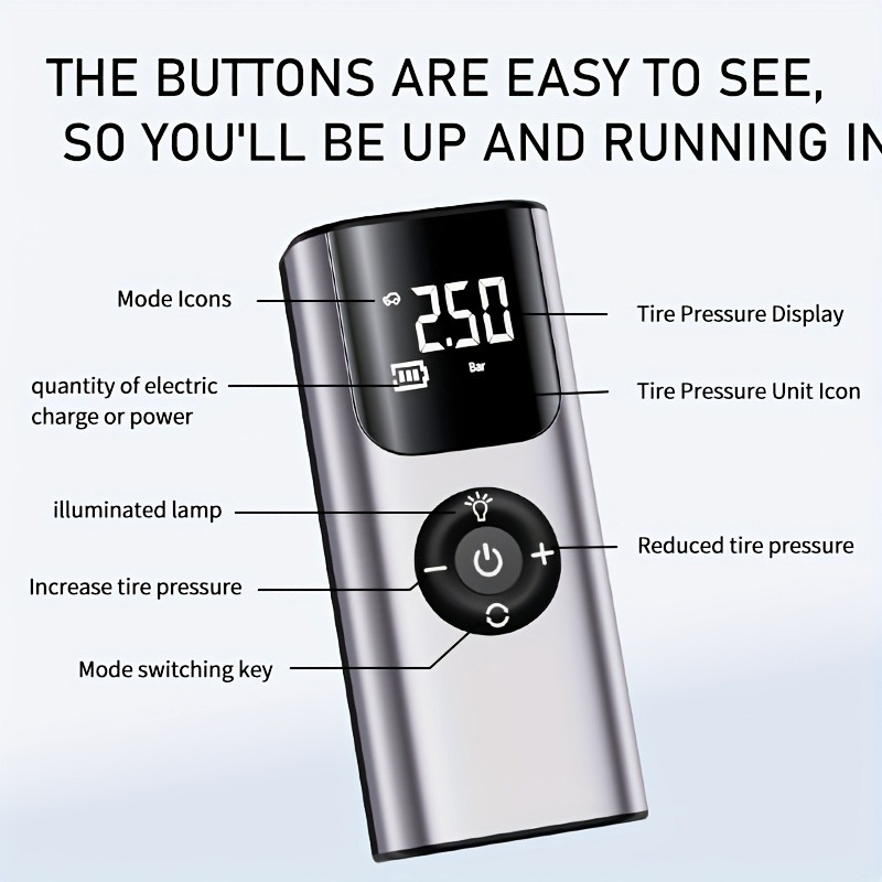 Pompe à air portable pour voit - Car Portable Tire Inflator avis et prix
