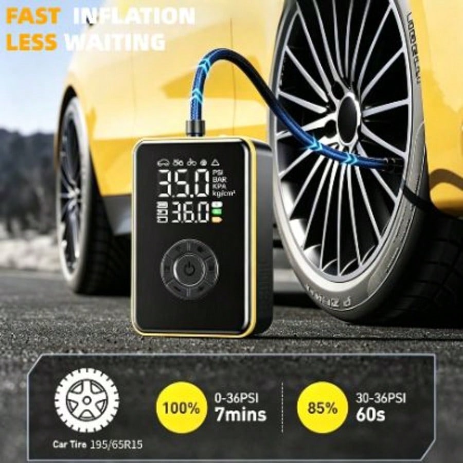 Compresseur d'air portable pou - Car Portable Tire Inflator avis et prix