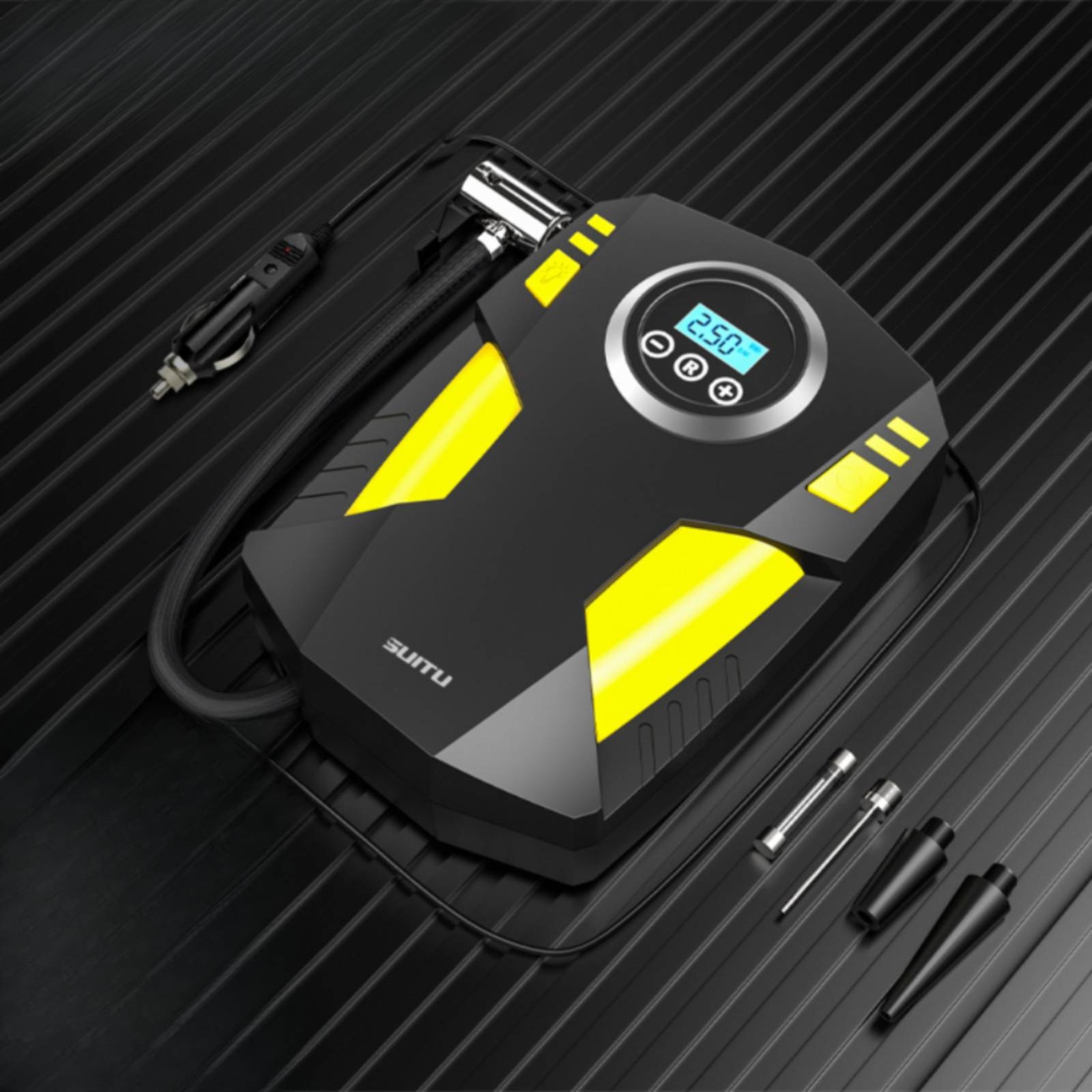 Compresseur d'air portable ave - Car Portable Tire Inflator avis et prix