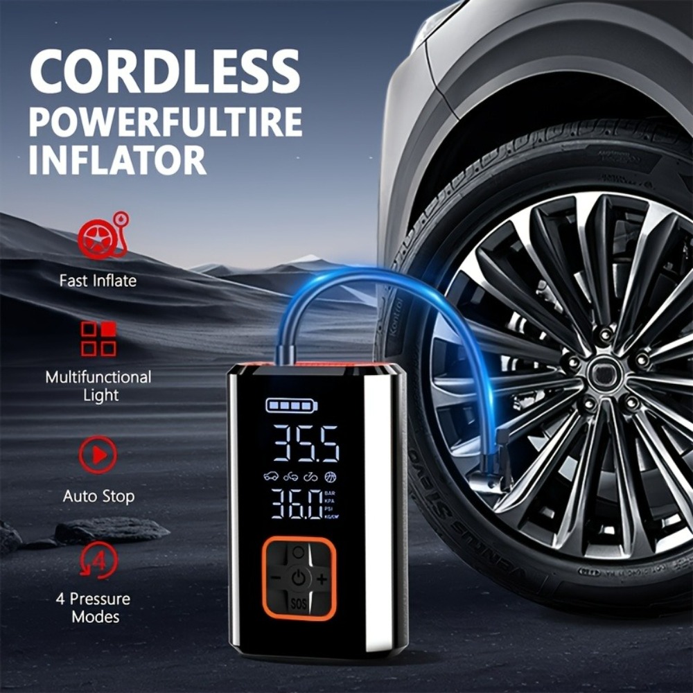Compresseur d'air portable san - Car Portable Tire Inflator avis et prix