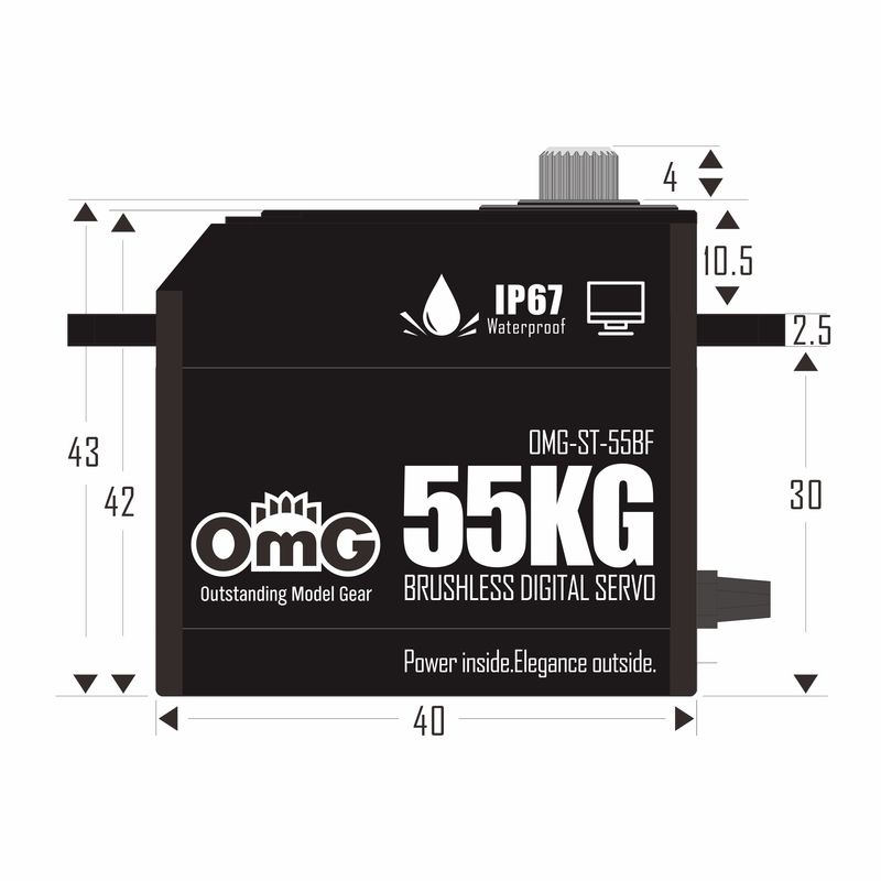 Omg 50kg servomoteur Omg-St-55 - Car Accessories Omg avis et prix