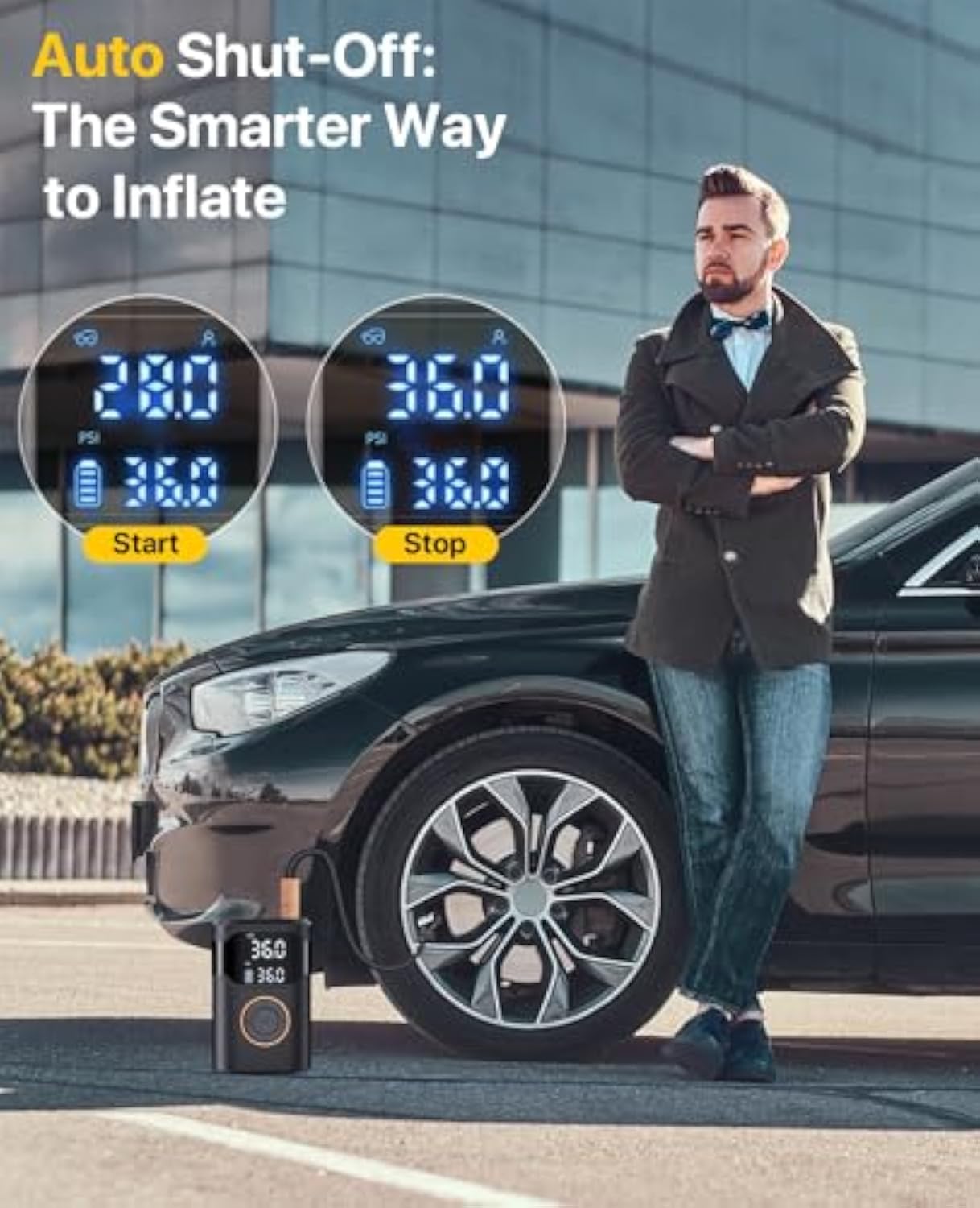 Automatique Rechargeable élect - Car Portable Tire Inflator avis et prix